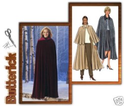 4030 LINED LONG CAPE, CAPELET, HOODIE OR NOT PATTERN XS-M,L-XL